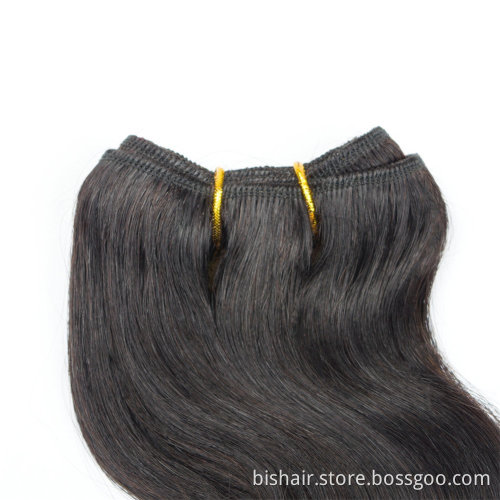 4 strands of Brazilian wavy real human hair tresses 8 inches short braided Brazilian real human hair Elf hair extension